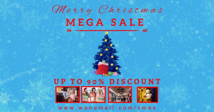 Mega Christmas Facebook Shared Image template