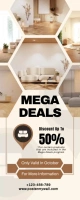 Mega Deals Furniture Retractable Banner Rolbanner 2' × 5' template