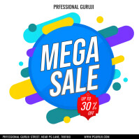mega sale / big sale / sale offer, Publicação no Instagram template