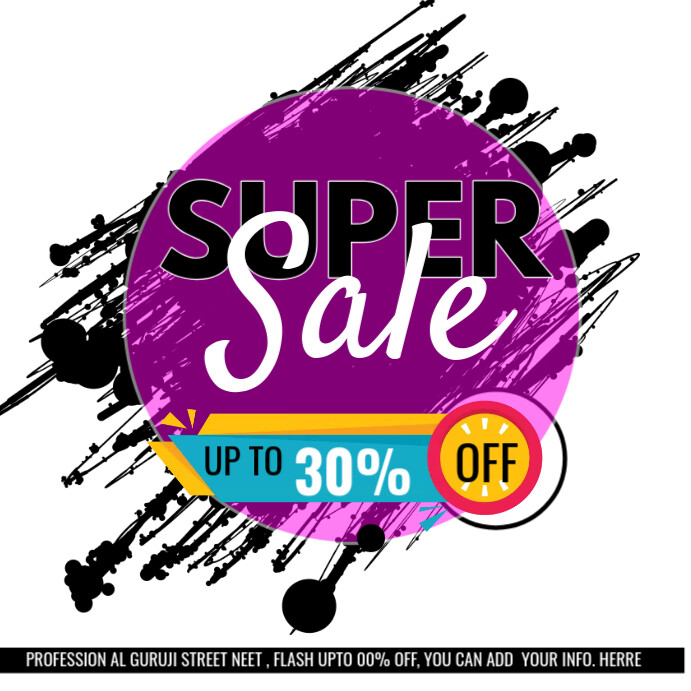 mega sale / big sale / sale offer, Instagram 帖子 template