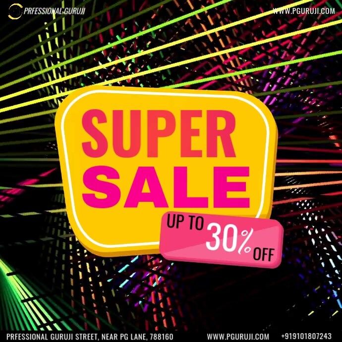 mega sale / big sale / sale offer, Instagram Post template