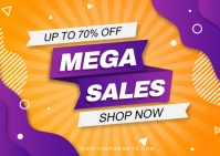 mega sale Postcard template