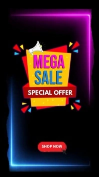 MEGA SALE Digital Display (9:16) template