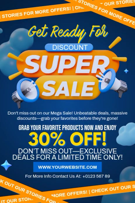 Mega Sale Promotion Template | PosterMyWall