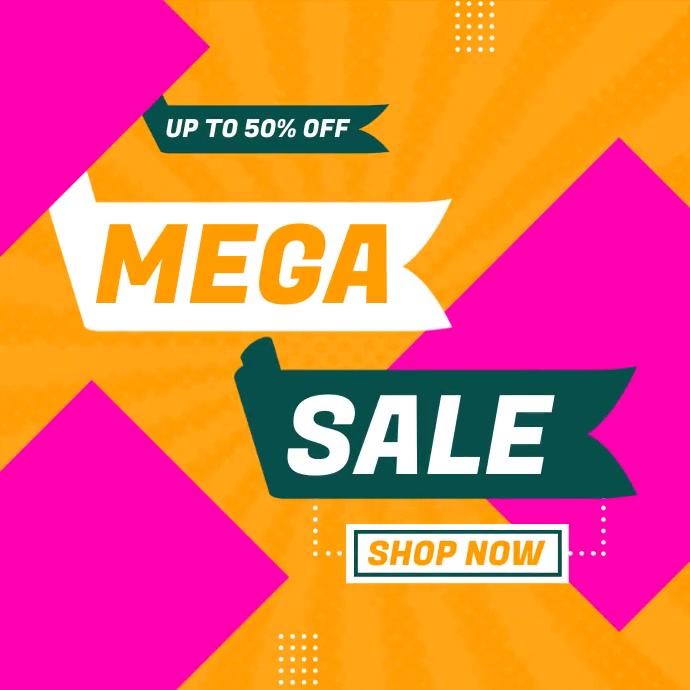 Copy of mega sale ribbon | PosterMyWall