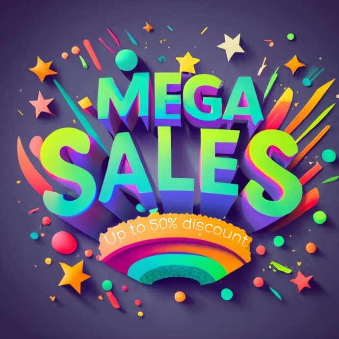 Amazing Sales Plantilla de Mega sales design template | PosterMyWall