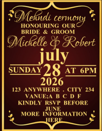 Mehndi Ceremony Banner 4' X 6' Template | PosterMyWall