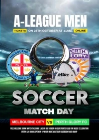 MELBOURNE CITY vs PERTH GLORY A6 template