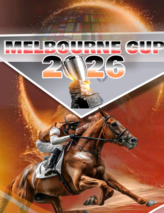 Melbourne Cup Horse Racing Template | PosterMyWall