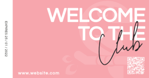 Pink Membership Welcome Facebook Shared Image Template