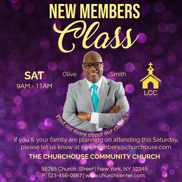 Membership Classes Church Flyer, New Members Template | PosterMyWall