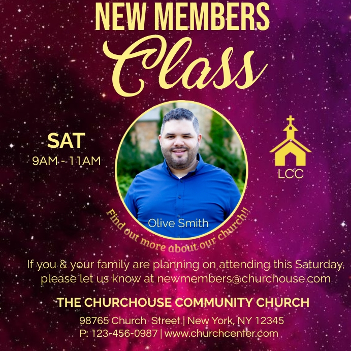 Membership Classes Church Flyer, New Members Template | PosterMyWall