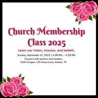 Membership Classes Church Flyer Instagram Post template
