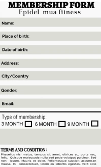 Membership form sheet template US na Legal