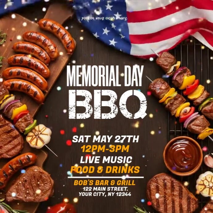 Copy of Memorial Day BBQ Party | PosterMyWall