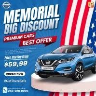 Memorial Car Best Deals Instagram Post template