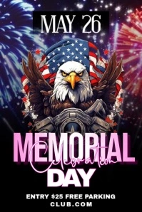 Memorial Celebratio Video Ads Póster template