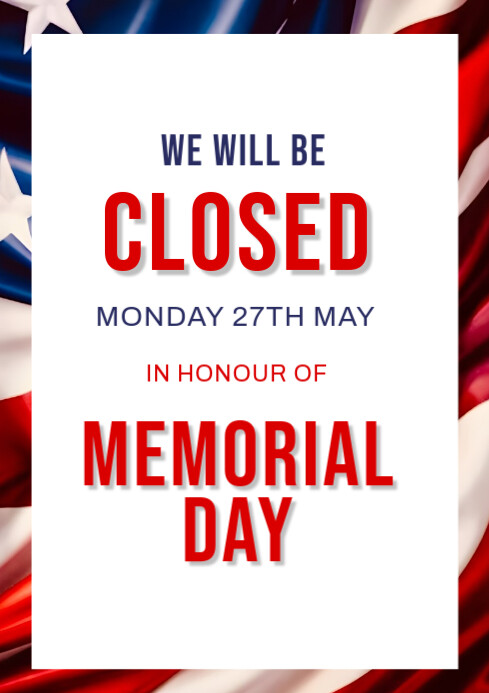 Memorial Closed A4 template