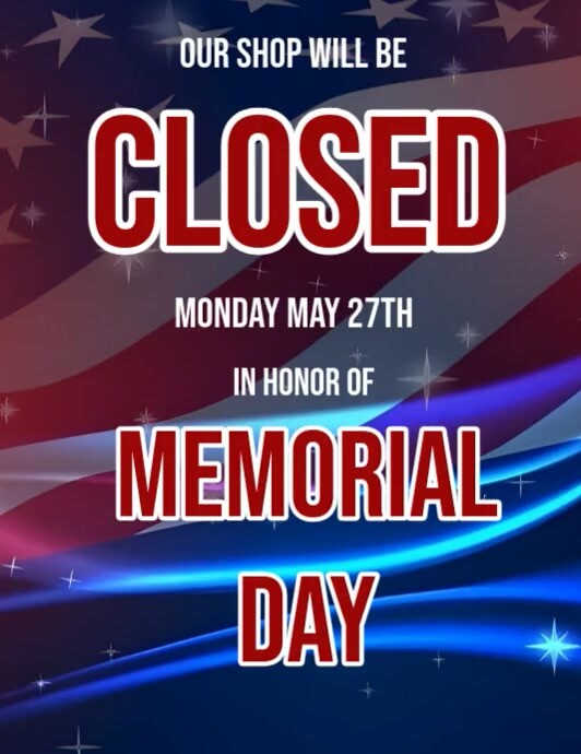 Memorial Closed Video  Flyer (us Letter) template