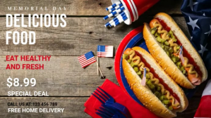 สีน้ำตาล memorial day, delicious burger Umbukiso Wedijithali Template