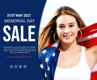 Memorial day,event,31st may Large Rectangle template