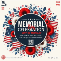 Memorial day,event,31st may Square (1:1) template