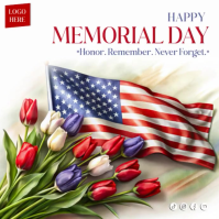 Memorial day,event,president day Instagram Post template