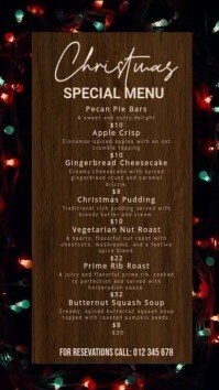 460 Christmas Menu Customizable Design Templates Postermywall