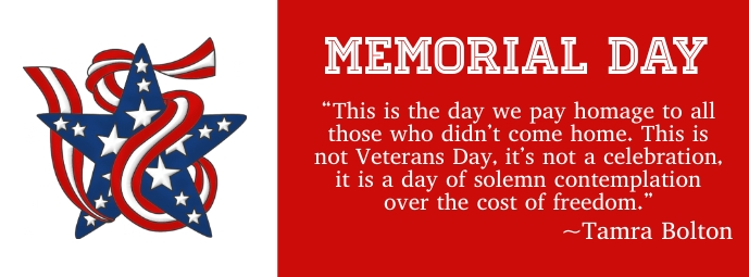 Memorial Day, Inspirational Facebook Cover Photo template