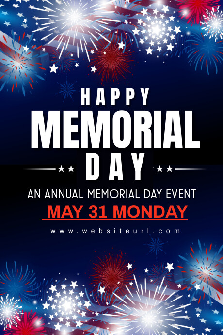 Memorial day,event,31st may Tumblr Graphic template