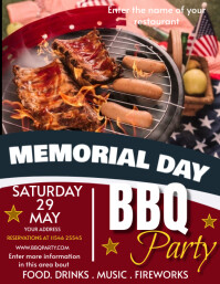 Memorial Day BBQ Flyer Template | PosterMyWall