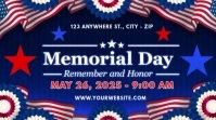 Memorial Day 2025 Facebook Template Design Display digitale (16:9)