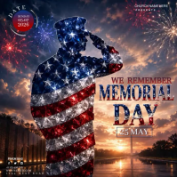 Braun Memorial Day Event Square Template
