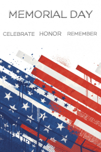 Memorial day Poster template