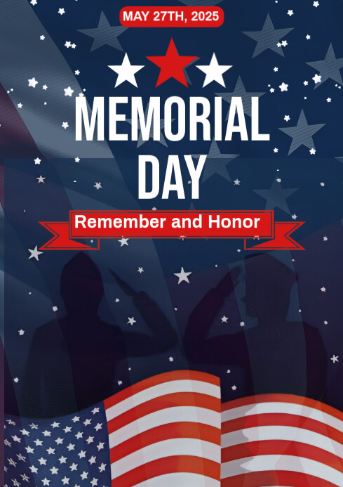 Memorial Day A4 Template | PosterMyWall