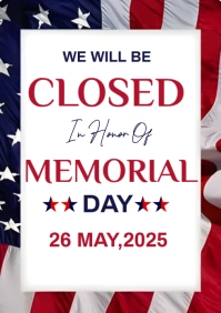 Memorial Day A4 template