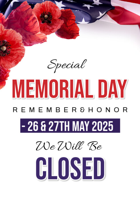 Copy of Memorial Day A4 | PosterMyWall