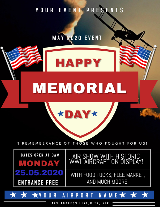 Copy of Memorial Day Air Show Event PosterMyWall