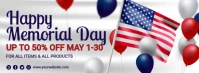 Memorial Day Banner Cover na Larawan ng Facebook template