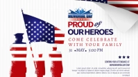 Memorial Day Banner Video copertina Facebook (16:9) template