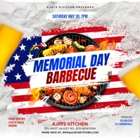 Memorial Day barbecue instagram post template