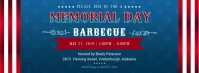 Memorial Day Barbecue Invitation Banner Facebook Cover Photo template