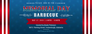 Blue Memorial Day Barbecue Facebook-coverfoto Template