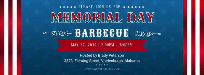 Gedenkfeier Fur Die Einladung Zum Grillen Vorlage Postermywall