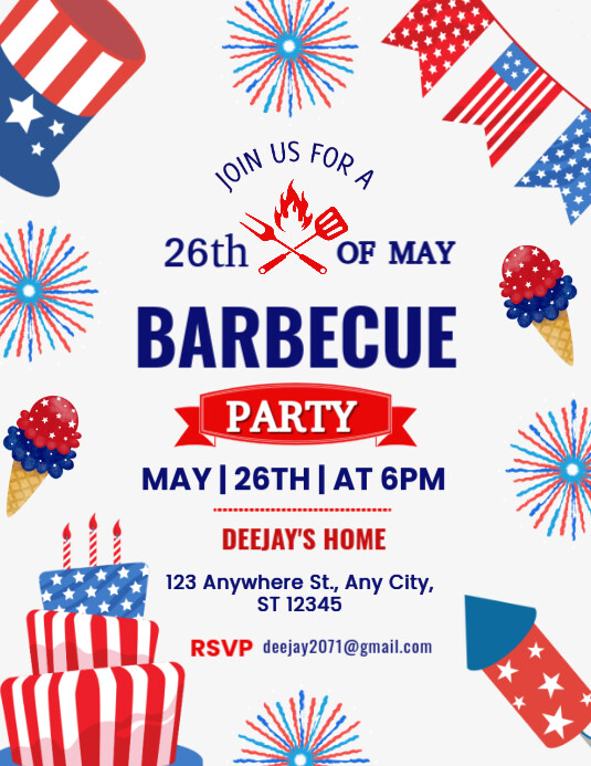 Copy of Memorial day barbecue party | PosterMyWall
