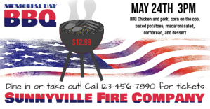Memorial Day Barbecue Picnic bbq Facebook template