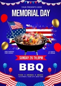 MEMORIAL DAY BBQ A6 template