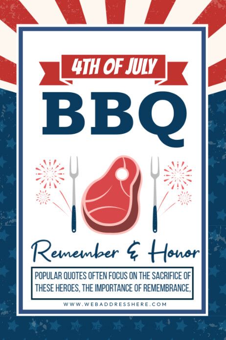Memorial day bbq flyer Template | PosterMyWall