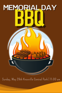 Memorial Day BBQ Flyer Template | PosterMyWall