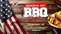 Memorial day BBQ party ad Digital Display (16:9) template